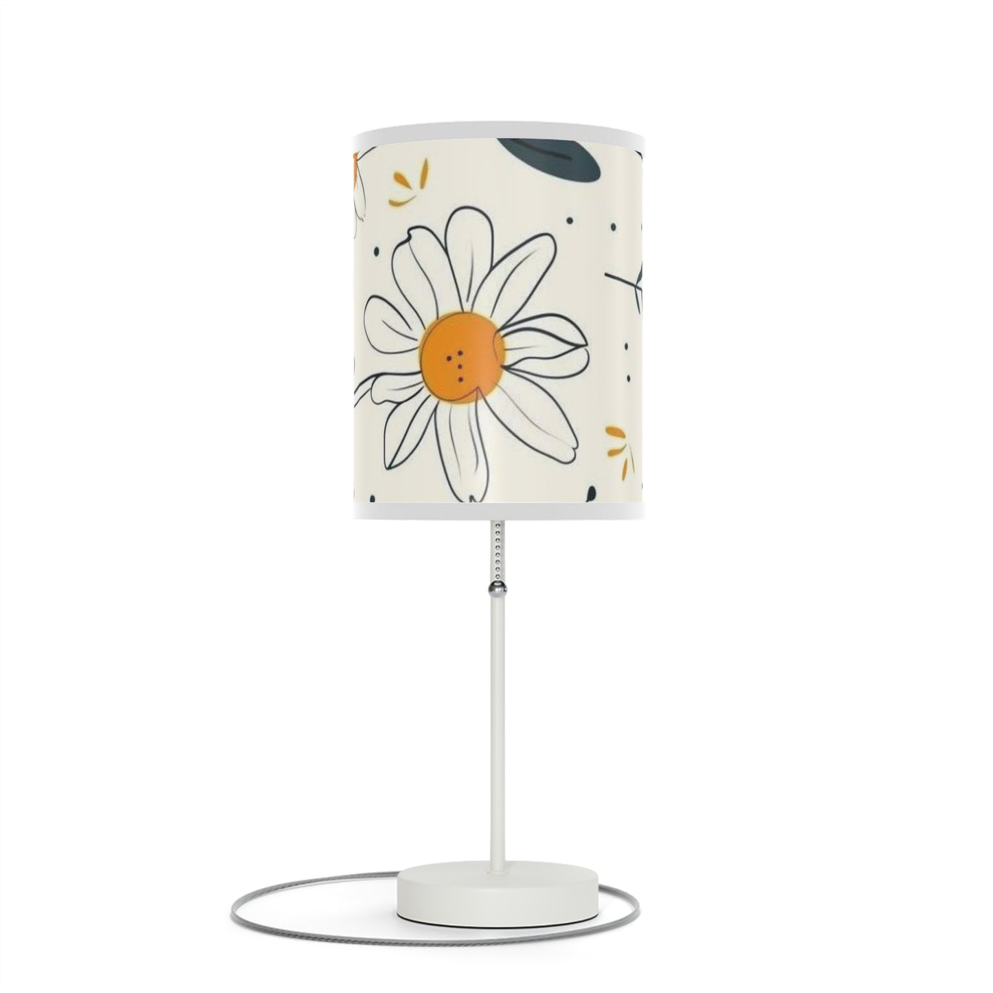 Lamp on a Stand, US|CA plug  with the design of chamomile flowers