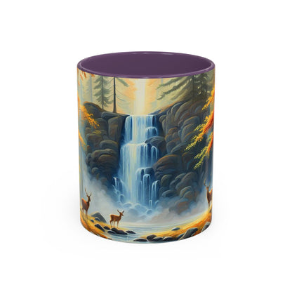 Accent Coffee Mug  Deer forest design