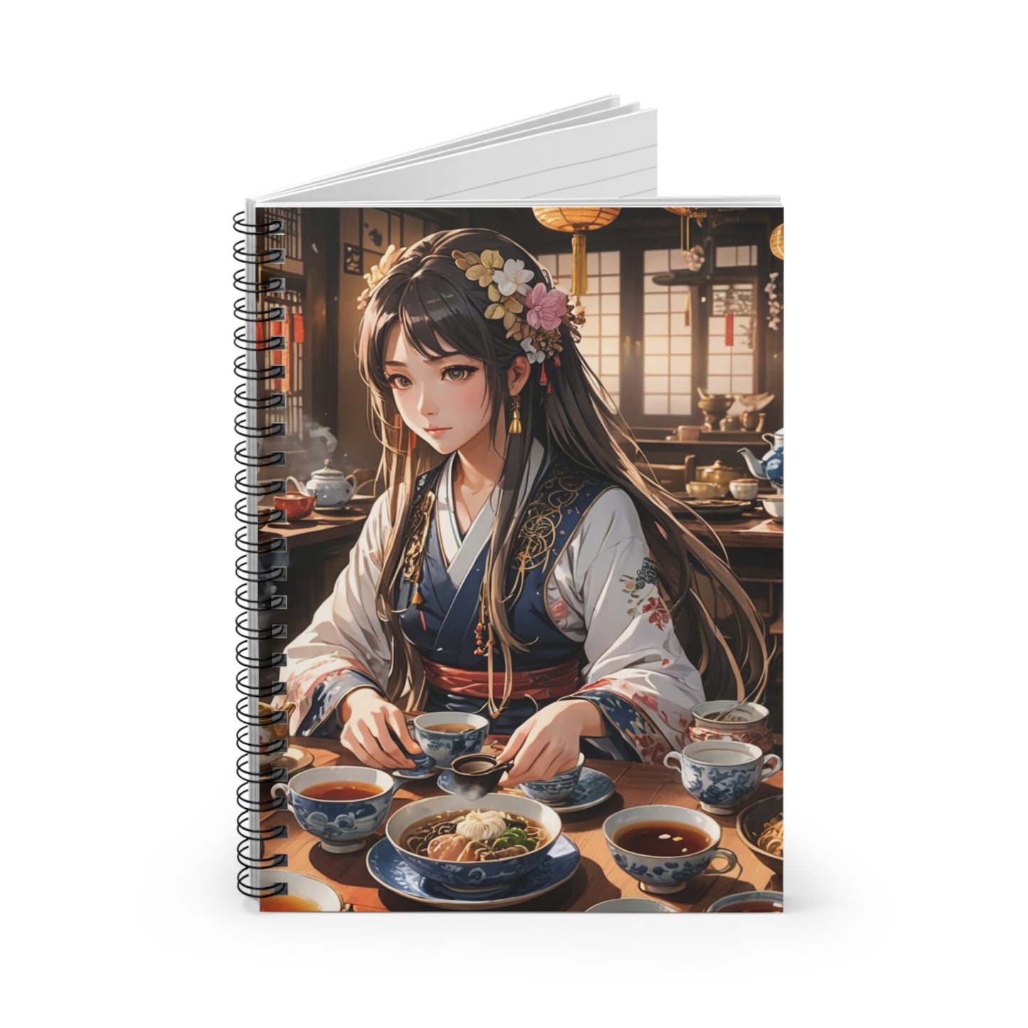 Spiral Notebook - Ruled Line with Japanese cook lady