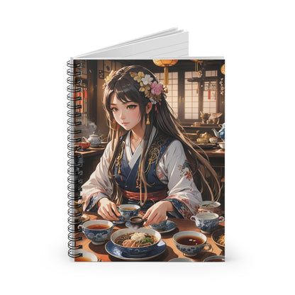 Spiral Notebook - Ruled Line with Japanese cook lady