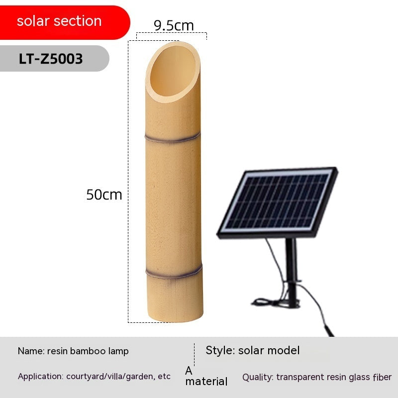 Solar-Powered Bamboo Lamp | Outdoor Lighting | Waterproof | Garden Decor | Villa Decor