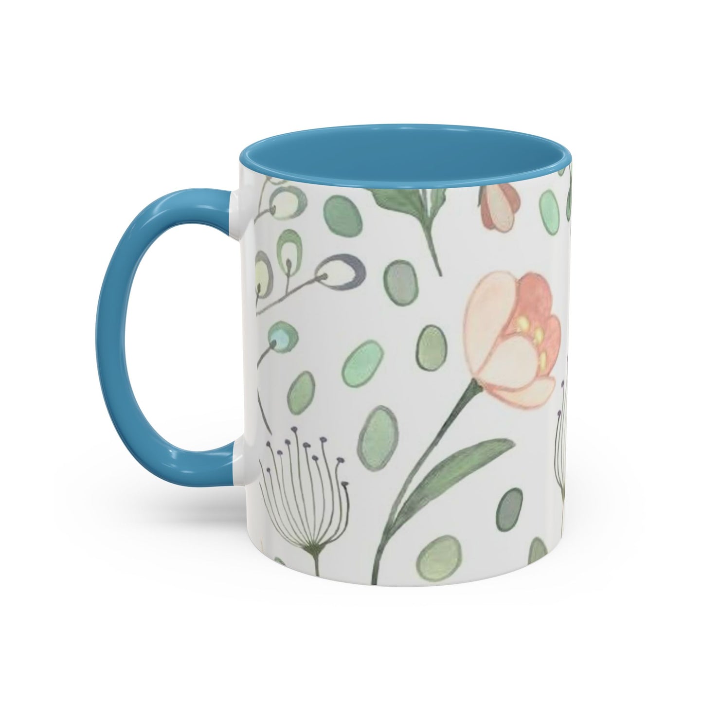 Floral Accent Coffee Mug (11, 15oz)