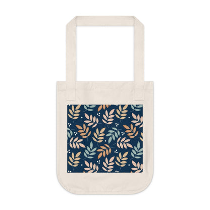 Floral Organic Canvas Tote Bag