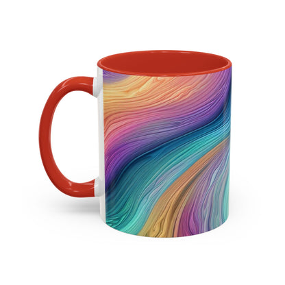 Mug with rainbow design