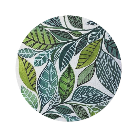 Round Rug    plug Pillow Eucalyptus leaf