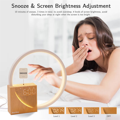 Multifunctional Bedside Lamp with Natural Sounds, Alarm Clock & Touch Control | Perfect Home Decor