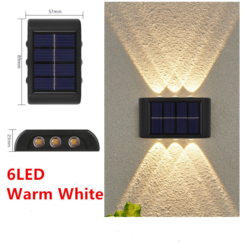 Solar Outdoor Garden Light Up And Down Glowing Atmosphere Wall Lamp Courtyard Street Landscape Garden Decorative Light - OptiChoice