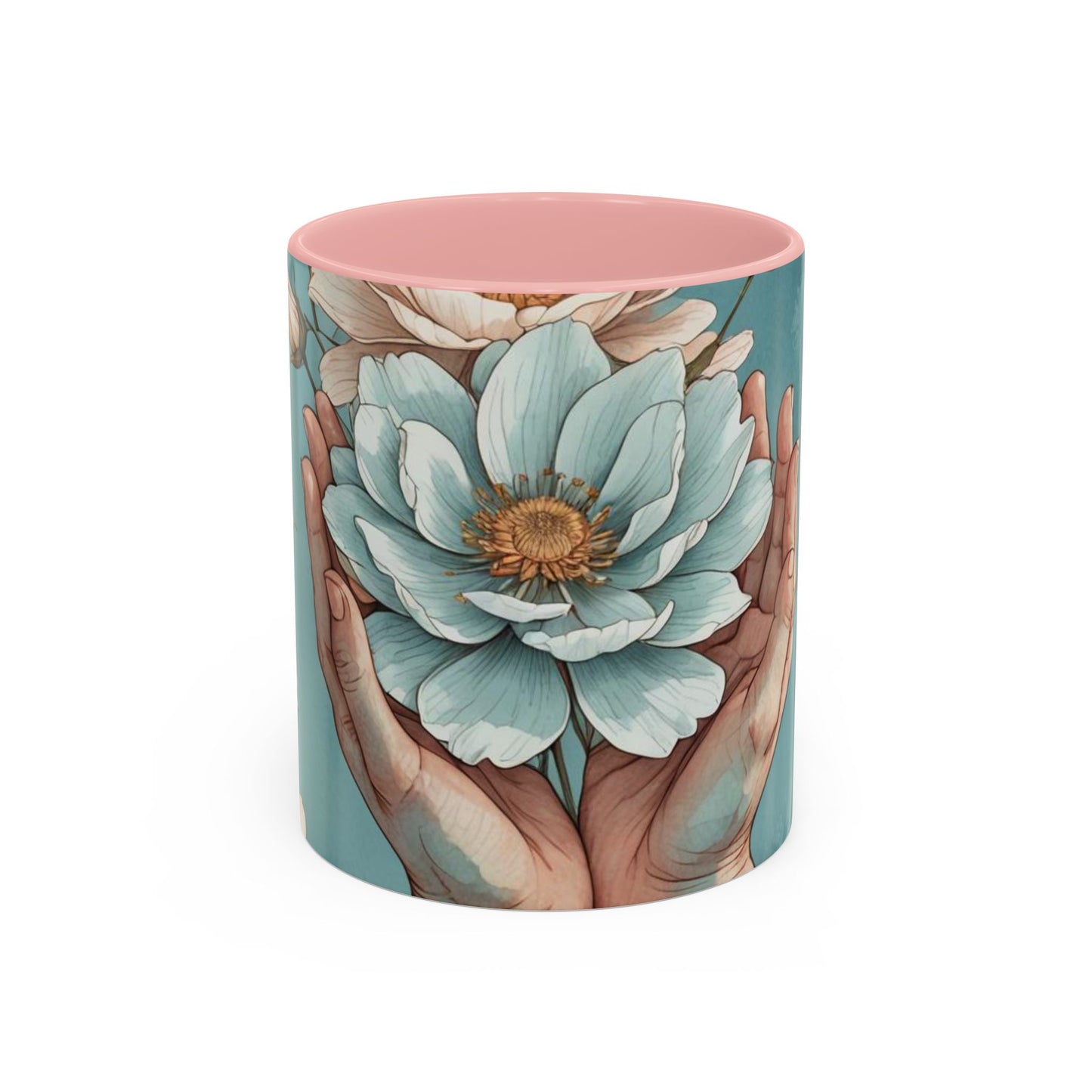 Mug with a design of a bunch of flowers