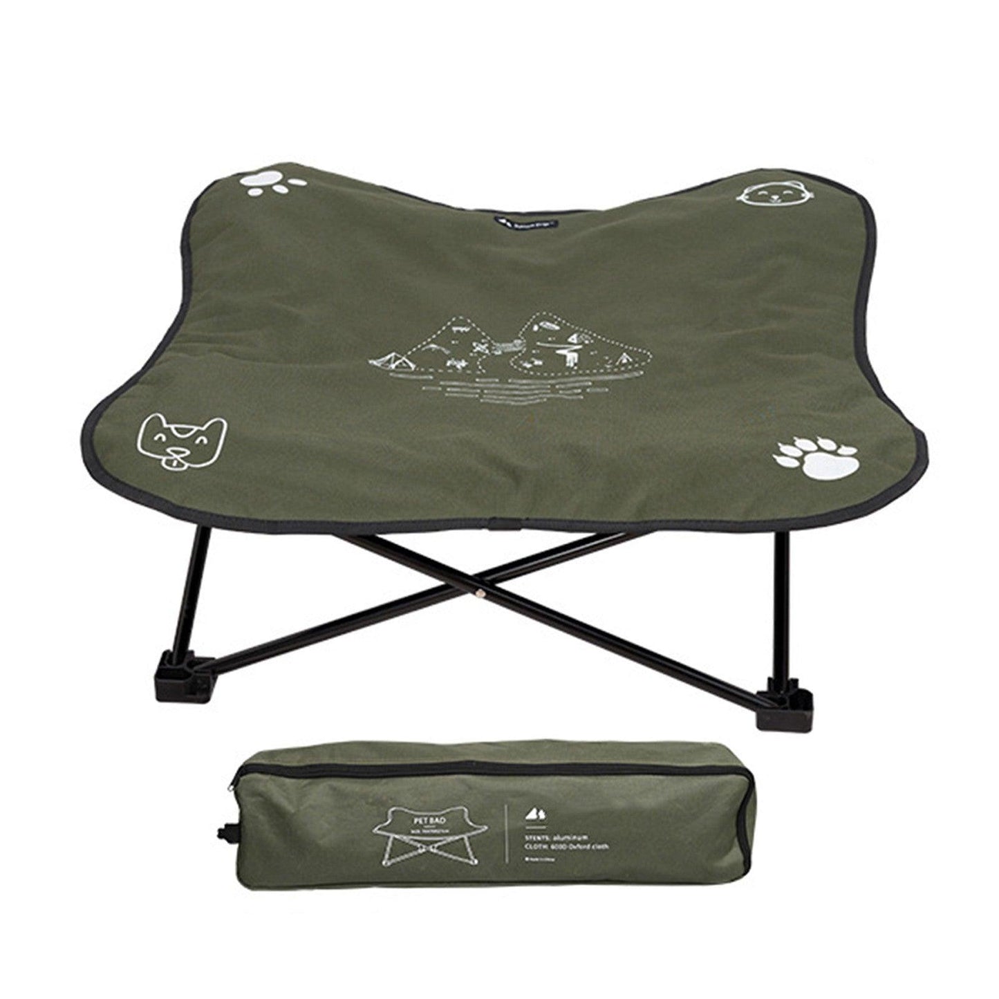 Outdoor Detachable & Washable Pet Folding Bed - Elevated, Durable, and Portable Pet Bed