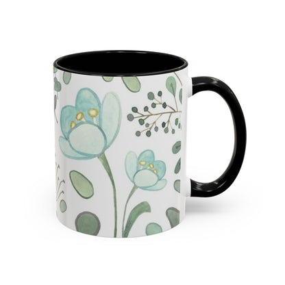 Floral Accent Coffee Mug (11, 15oz)