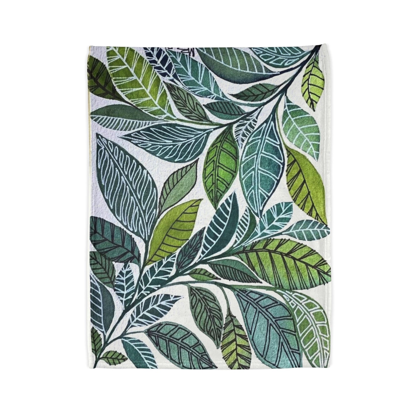 Soft Polyester Blanket Eualyptus leaf