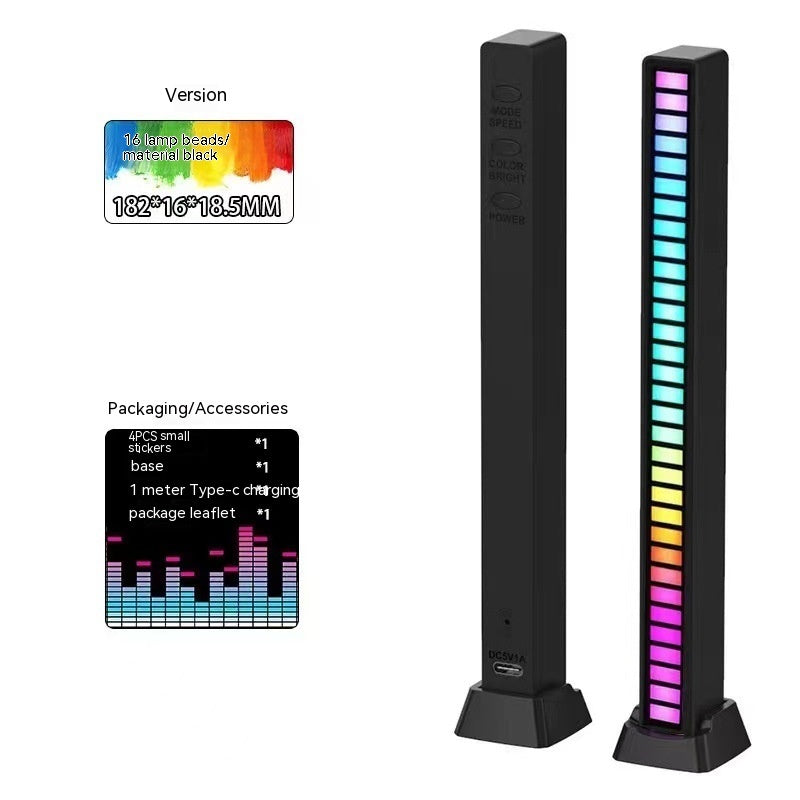 3D Double-Sided Pickup Light | RGB | Voice Control | Music Rhythm | Colorful Ambiance