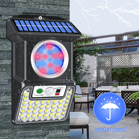 Solar-Powered LED Wall Light with Motion Sensor and Remote Control