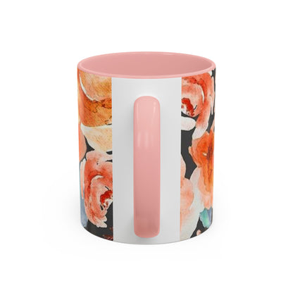 Floral Accent Coffee Mug (11, 15oz)