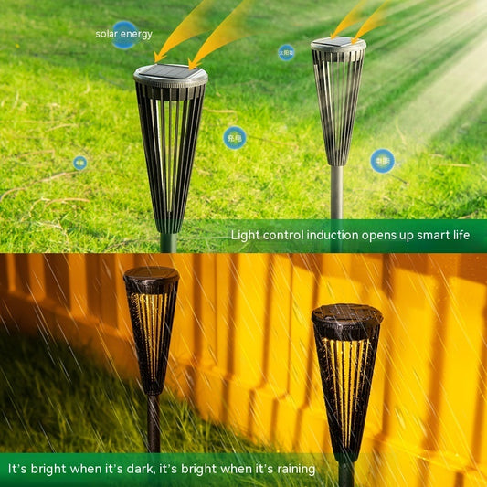 Flower-Shaped Solar Garden Ground Lamp for Courtyards