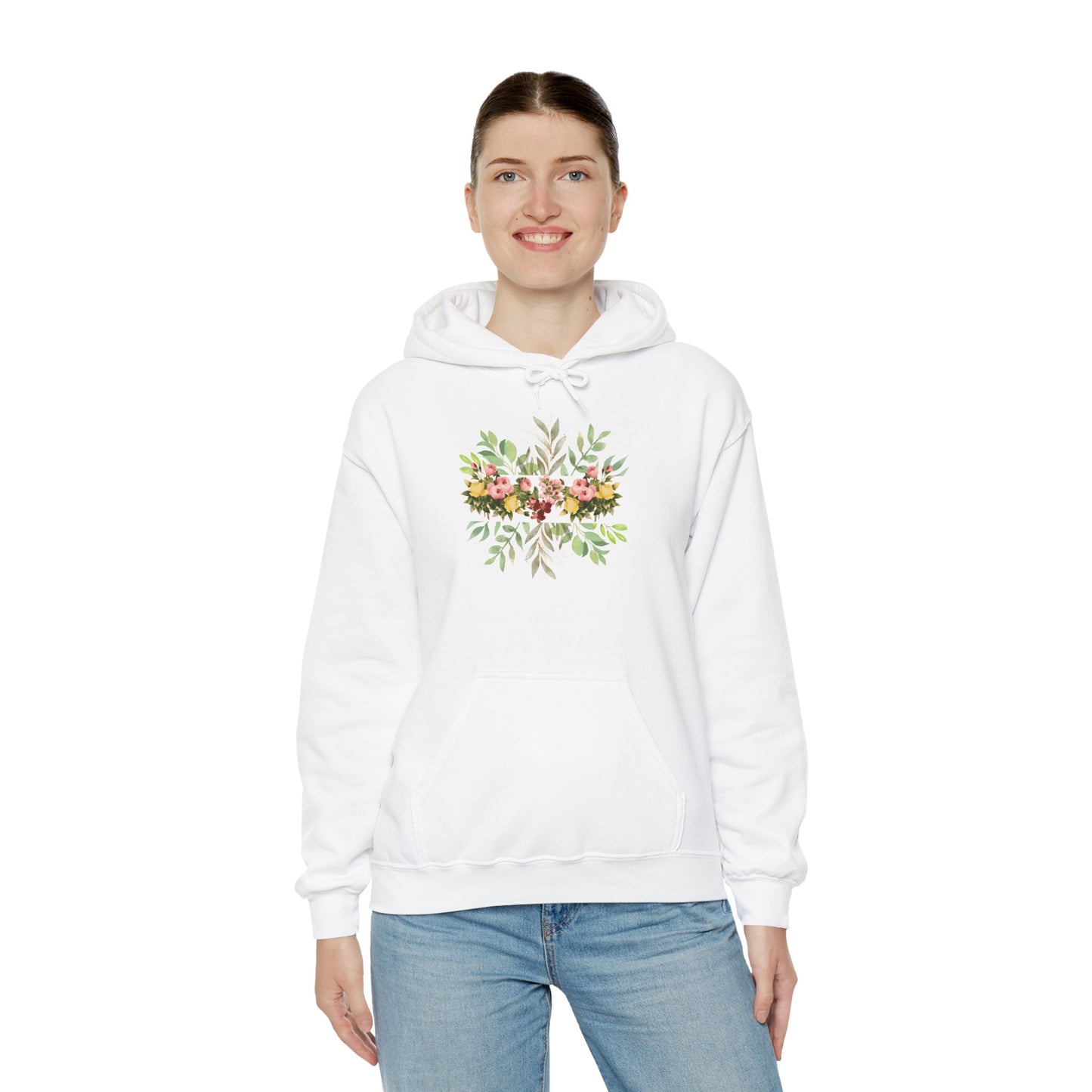 Unisex Flower Hooded Sweatshirt