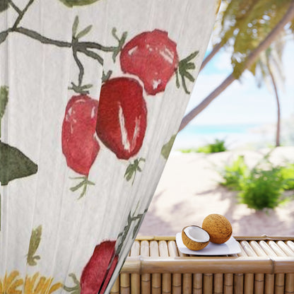 flower bud design Window Curtains