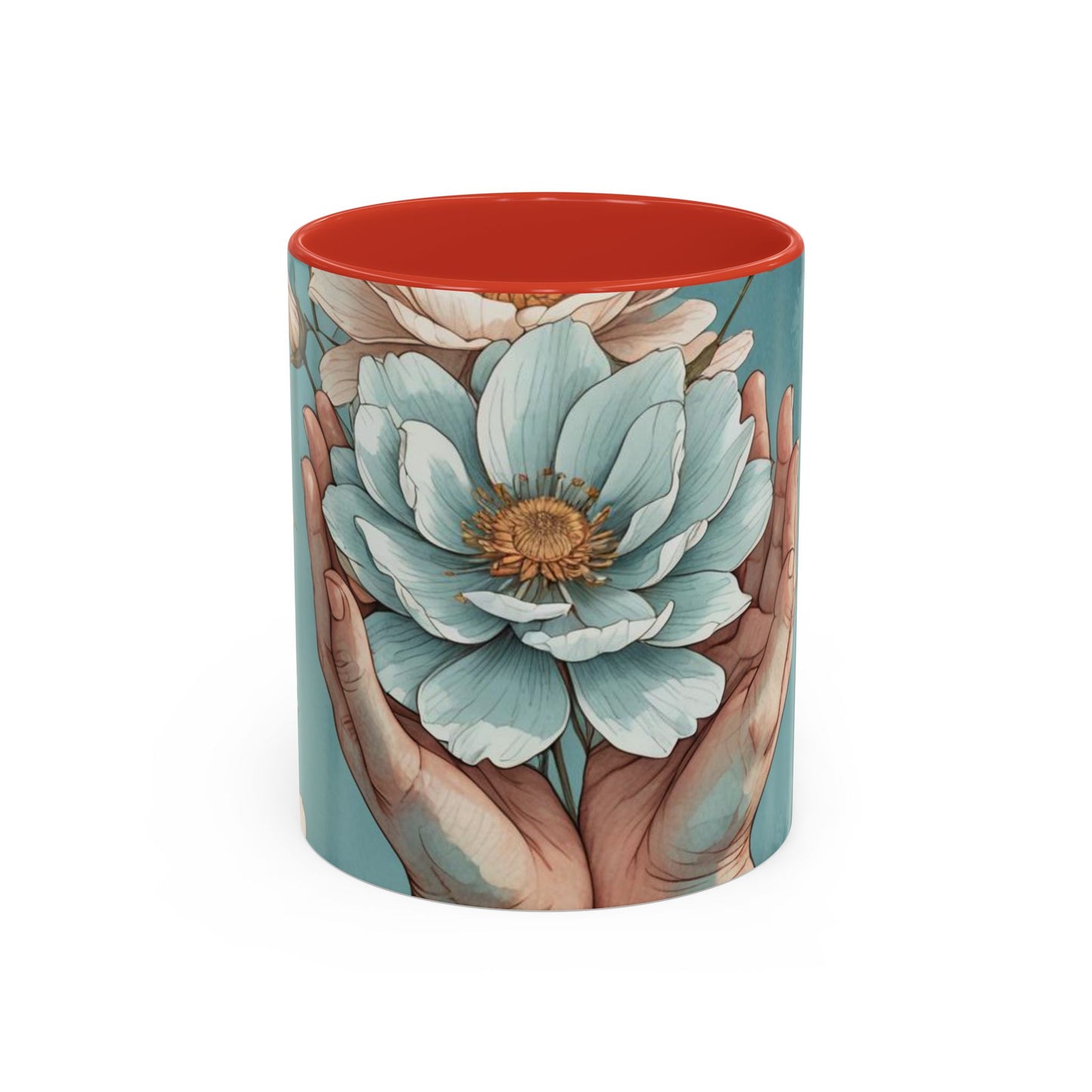 Mug with a design of a bunch of flowers