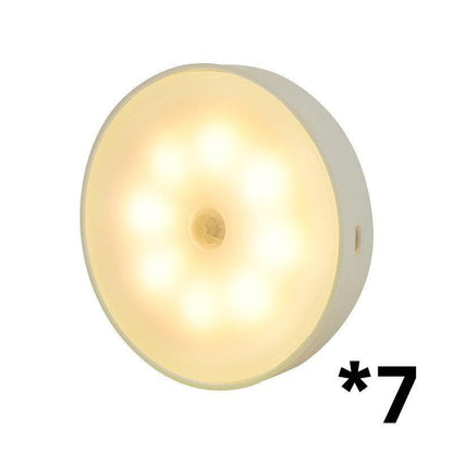 USB Rechargeable Motion Sensor Round Light â€“ Smart Illumination for Your Space - OptiChoice