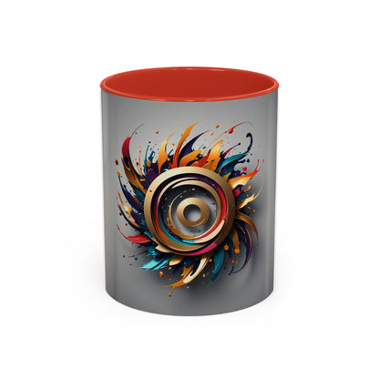 mug with cosmic eye logo