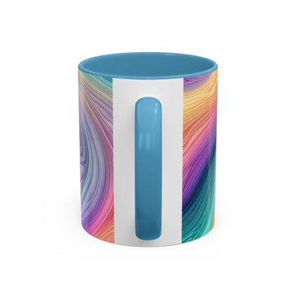 Mug with rainbow design