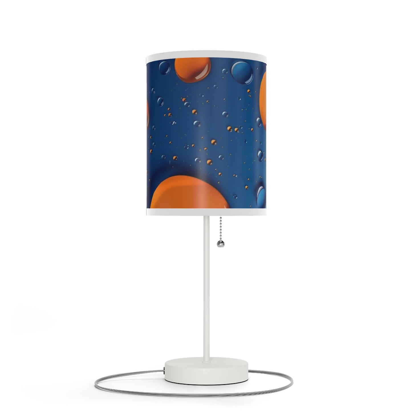 Lamp on a Stand, US|CA plug  Orange and blue bubbles