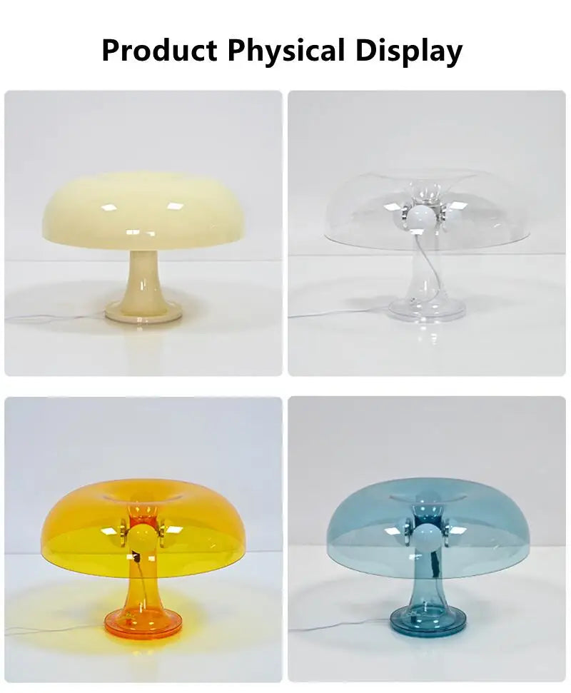 "Modern LED Mushroom Table Lamp – Minimalist Bedside & Living Room Lighting Decor"