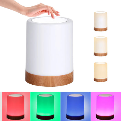 RGB Bedside Lamp | Touch Control | Dimmable | USB Rechargeable | Modern Design