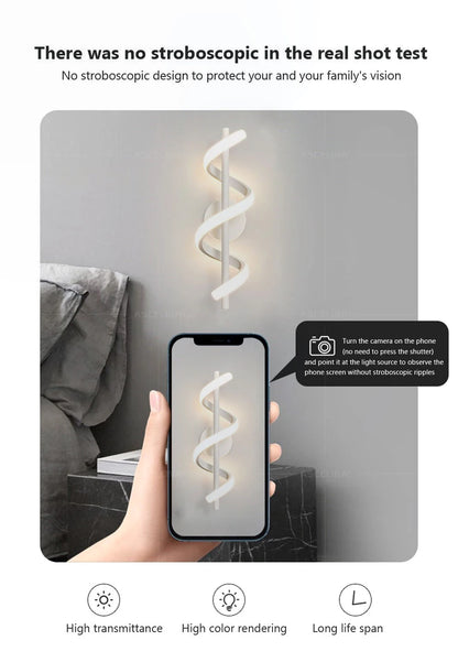 "Modern LED Wall Lamp – Creative Wall Sconce for Bedroom, Living Room, & Home Decor"