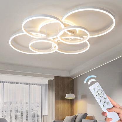 "IRALAN Modern LED Hanging Ceiling Lamp – Round Chandelier for Bedroom, Living & Dining Room"