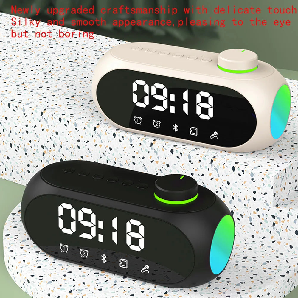 Multifunctional Bluetooth Speaker | 360° Surround Sound | RGB Lighting | Alarm Clock | FM Radio