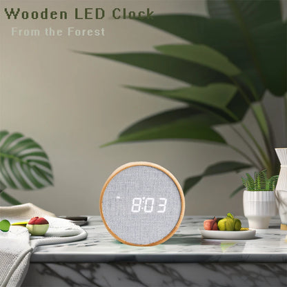 Wooden Digital Alarm Clock | Silent | Modern Design | Bedroom Clock | Home Decor