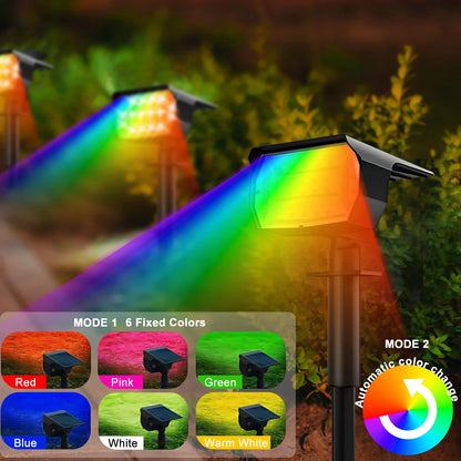 RGB Solar Spotlight | Outdoor Lighting | Waterproof | Color Changing | Garden Decor