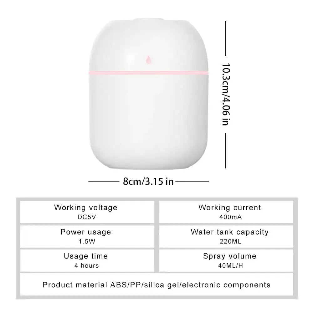 "Mini Portable Water Drop Air Humidifier – USB Desktop Silent Atomizer for Home & Office"