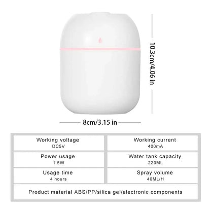 "Mini Portable Water Drop Air Humidifier – USB Desktop Silent Atomizer for Home & Office"