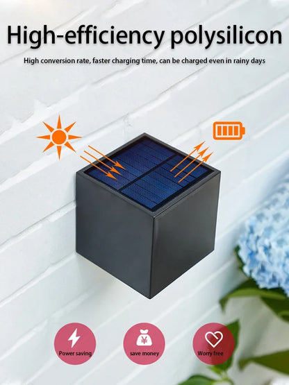 Solar-Powered LED Wall Lamp | Outdoor Lighting | Waterproof | Adjustable | Garden Decor