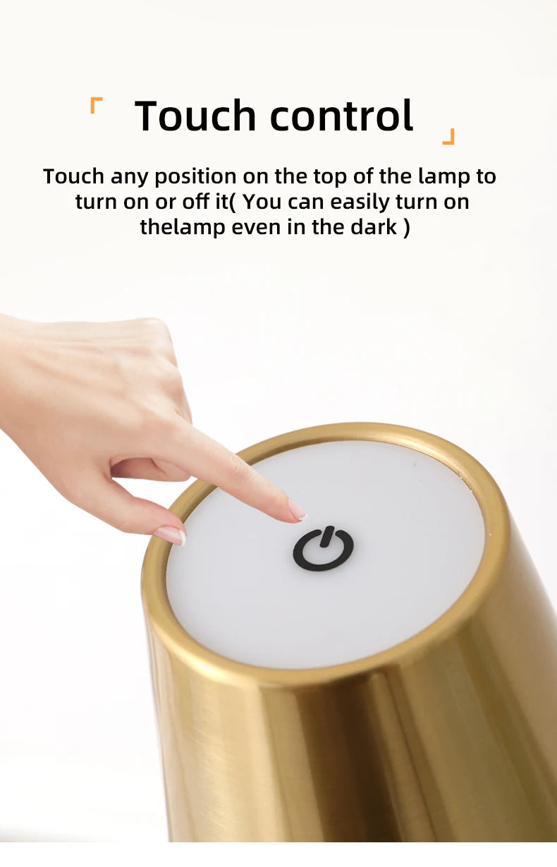 Touch Desk Lamp | LED | USB Rechargeable | Dimmable | Eye-Friendly