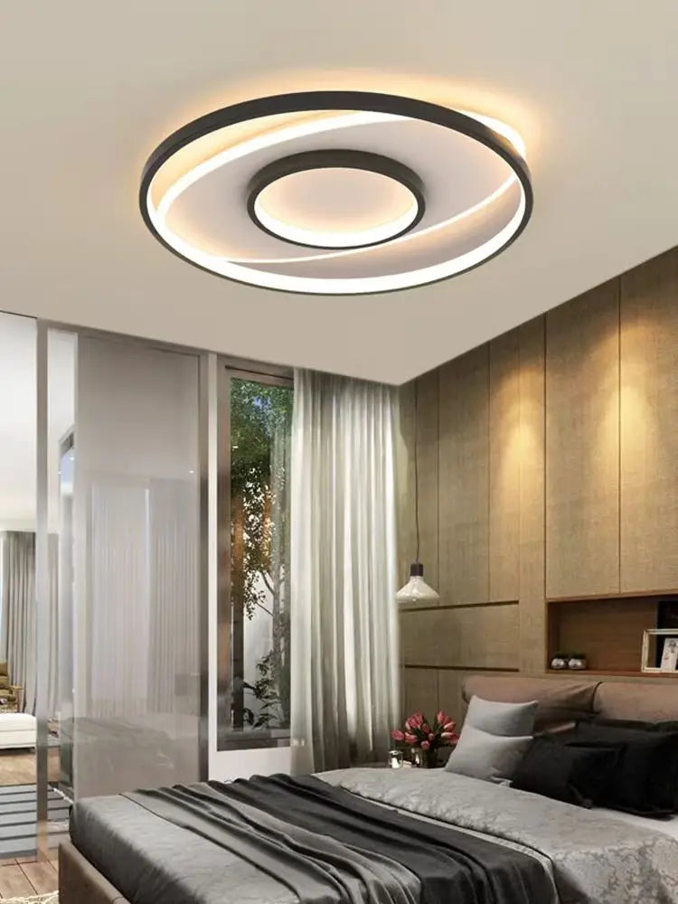 "Modern LED Ceiling Light – 50CM Dimmable Round Lamp for Bedroom & Living Room"