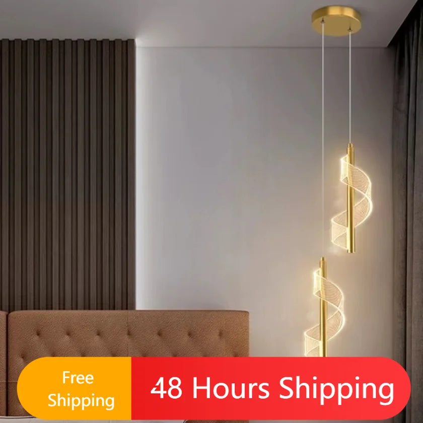 "Modern LED Pendant Lighting – Nordic Hanging Lamp for Bedroom & Hotel Decor"