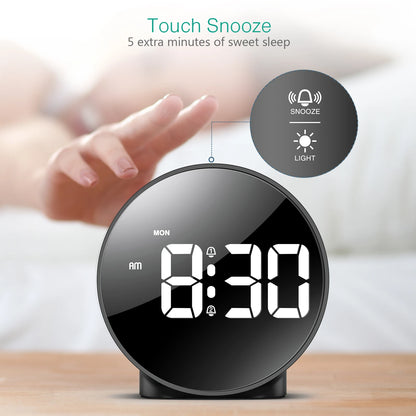 "ORIA Digital Alarm LED Table Clock – USB Snooze Night Light for Home Decor"