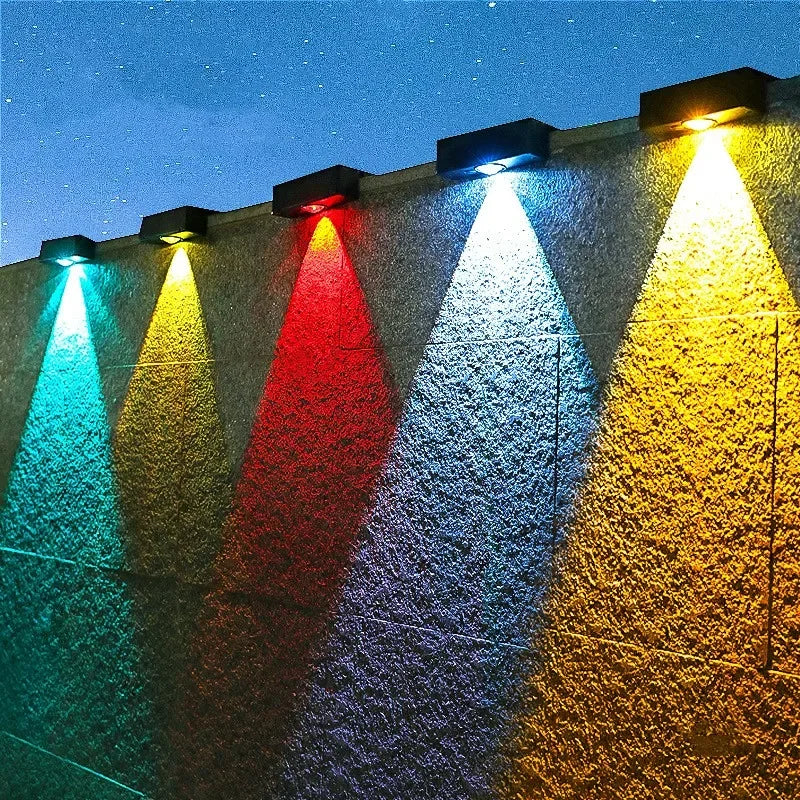 Solar LED Wall Lamp | Outdoor Lighting | Waterproof | Bright | Garden Decor