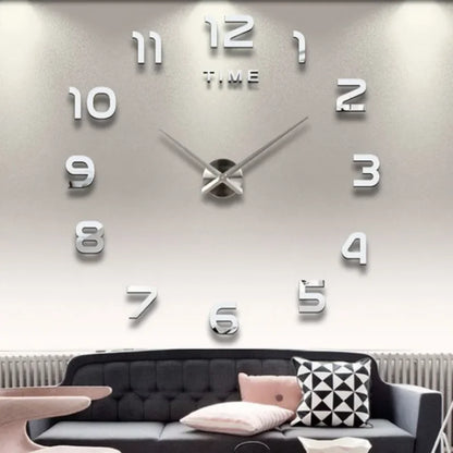 Modern Minimalist Wall Clock | DIY | 3D Numbers | Adjustable Size | Home Decor