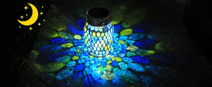 Solar Mosaic Lantern | Outdoor Lighting | Waterproof | Garden Decor | Patio Lights