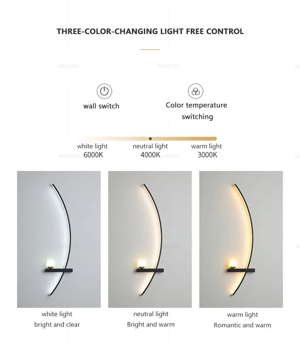 Modern LED Wall Lamp | Indoor Lighting | Bedroom | Living Room | Home Decor