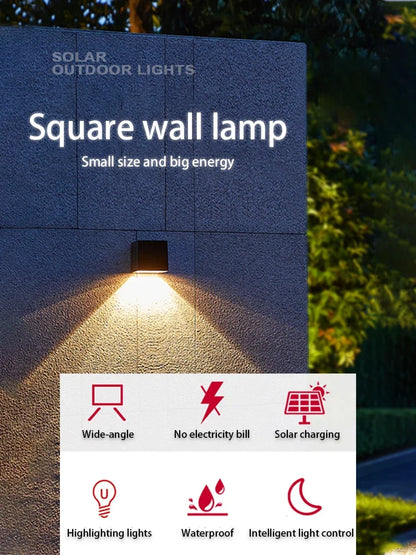 Solar-Powered LED Wall Lamp | Outdoor Lighting | Waterproof | Adjustable | Garden Decor