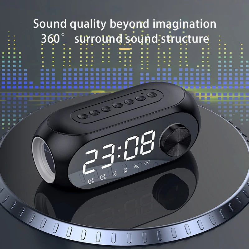 Digital LED Mirror Alarm Clock | Bluetooth Speaker | Wireless Charging | FM Radio | Modern Design