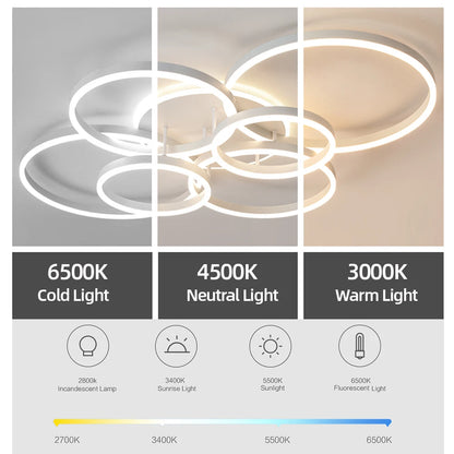 "IRALAN Modern LED Hanging Ceiling Lamp – Round Chandelier for Bedroom, Living & Dining Room"