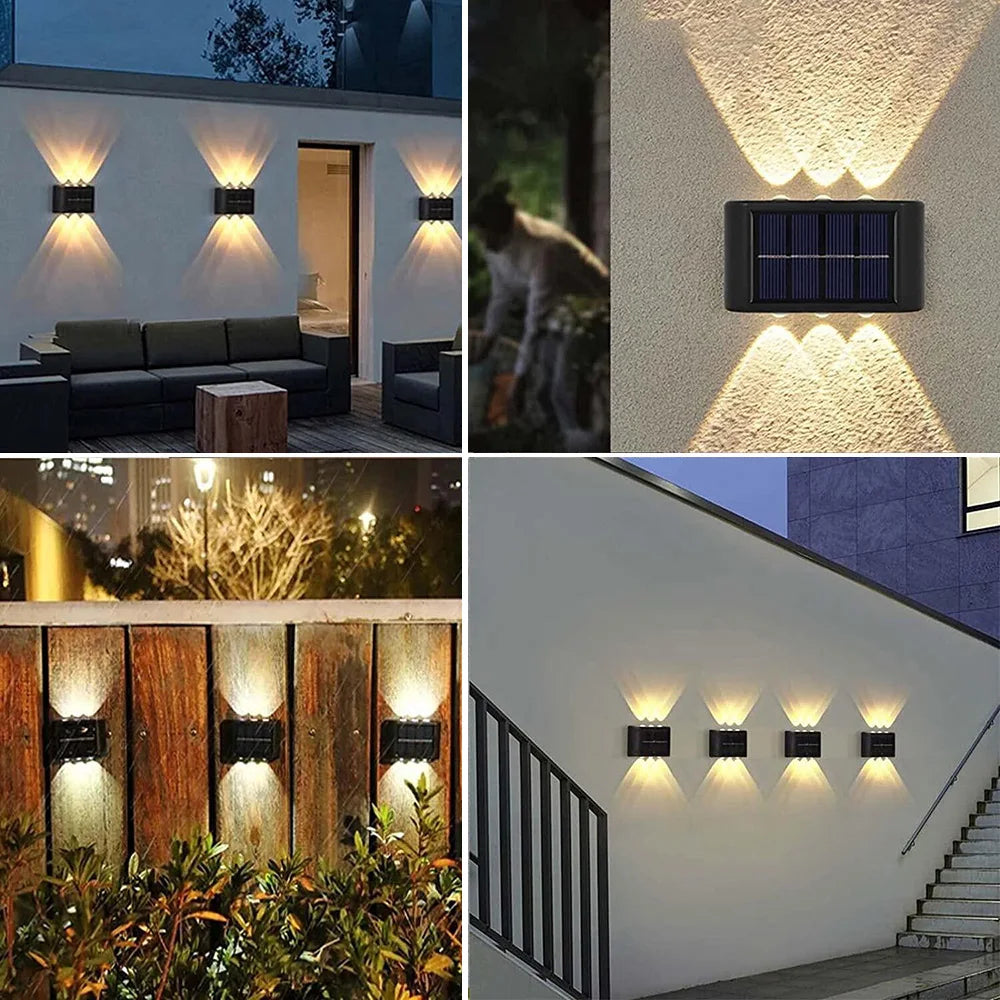 Solar-Powered Wall Lamp | Outdoor Lighting | Waterproof | Adjustable | Garden Decor