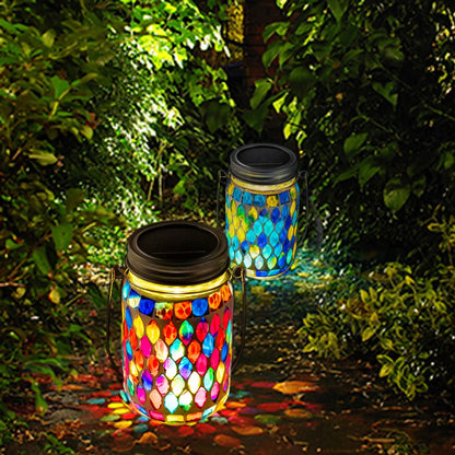 Solar Mosaic Lantern | Outdoor Lighting | Waterproof | Garden Decor | Patio Lights