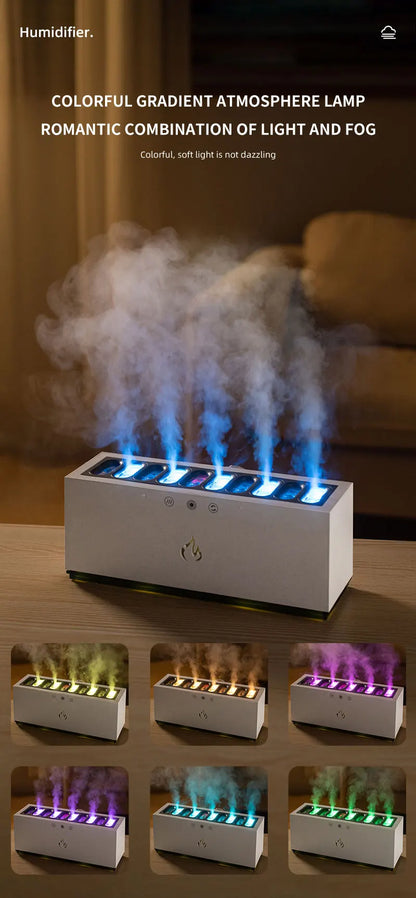 Ultrasonic Humidifier | RGB LED Light | Sound Rhythm | USB Rechargeable | Home Humidifier